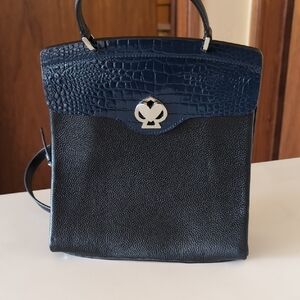 Kate Spade Black and Blue Leather Backpack